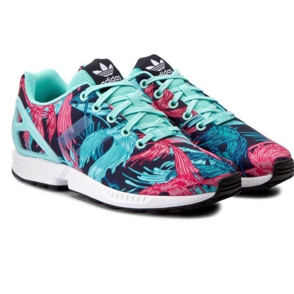 New Adidas  Navy Blue,Pink & Teal Shoes Sz 6.5 - Picture 3 of 8